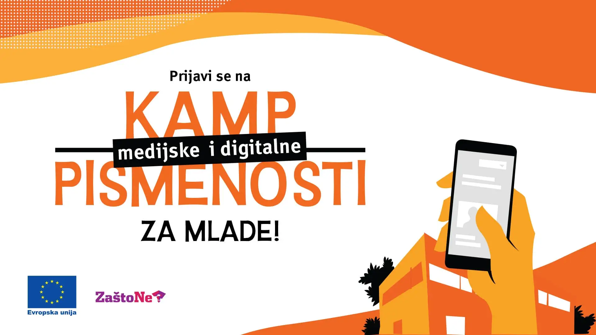 [ZaštoNe] Prijavi se na Kamp medijske i digitalne pismenosti za mlade!