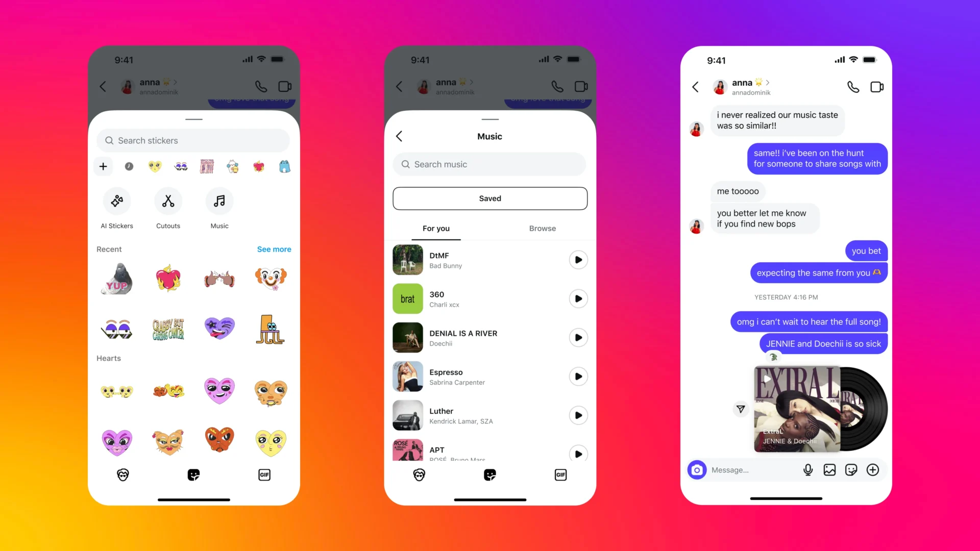 Nove funkcije u instagram porukama