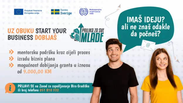 Podrška za mlade preduzetnike: Pokrenite vlastiti biznis uz finansijsku pomoć od 9.000,00 KM