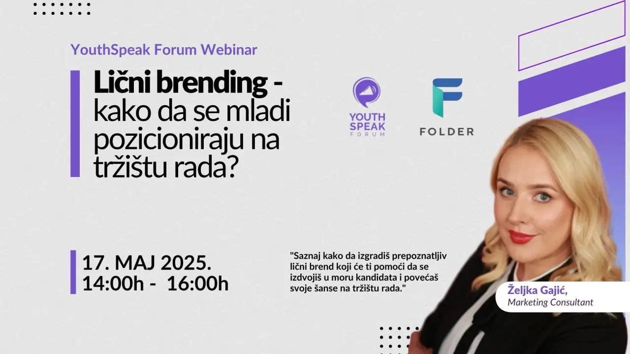 YSF Webinar: Lični brending - Kako da se mladi pozicioniraju na tržištu rada