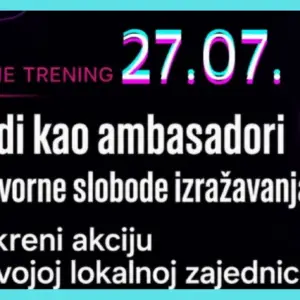 Online trening „Mladi kao ambasadori odgovorne slobode izražavanja“